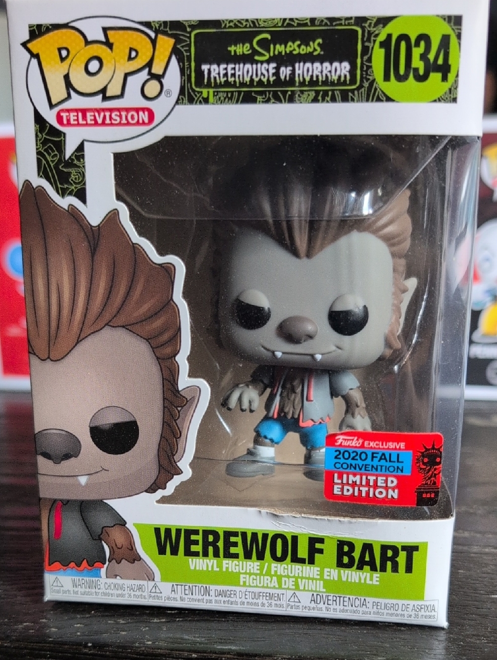 Funko Pop! Werewolf Bart Vinyl Figure - Gray/Brown/Blue